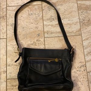 Black leather fossil purse